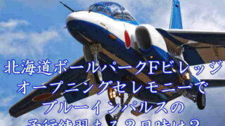 北海道ボールパークFビレッジ　ブルーインパルスの予行練習はあるか？