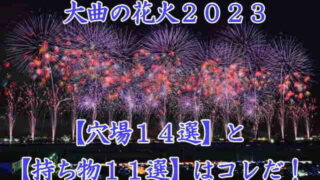 大曲の花火大会 穴場と持ち物